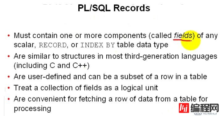 10.PL_SQL——PL_SQL中的复合数据类型之RECORDS