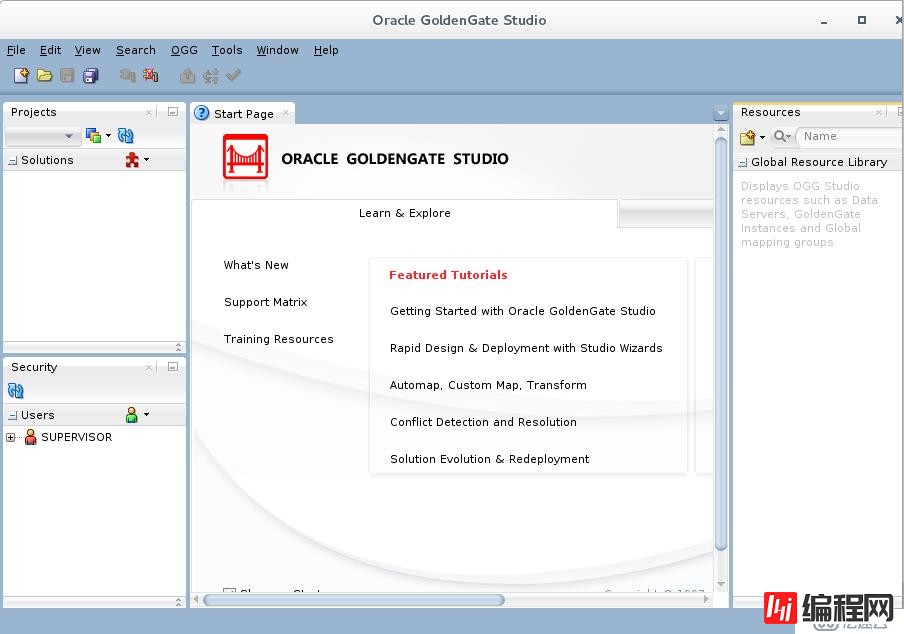 Oracle GoldenGate studio 12.3.1.3的登录