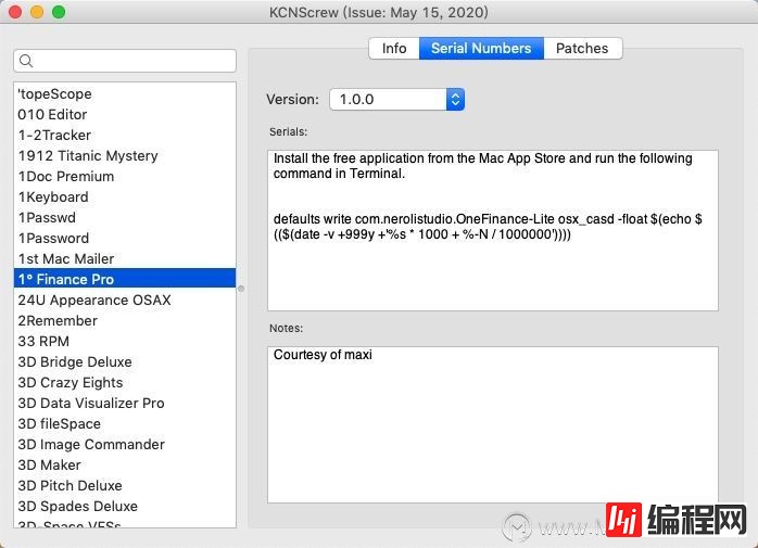 KCNcrew Pack for mac (Mac软件序列号查询工具)