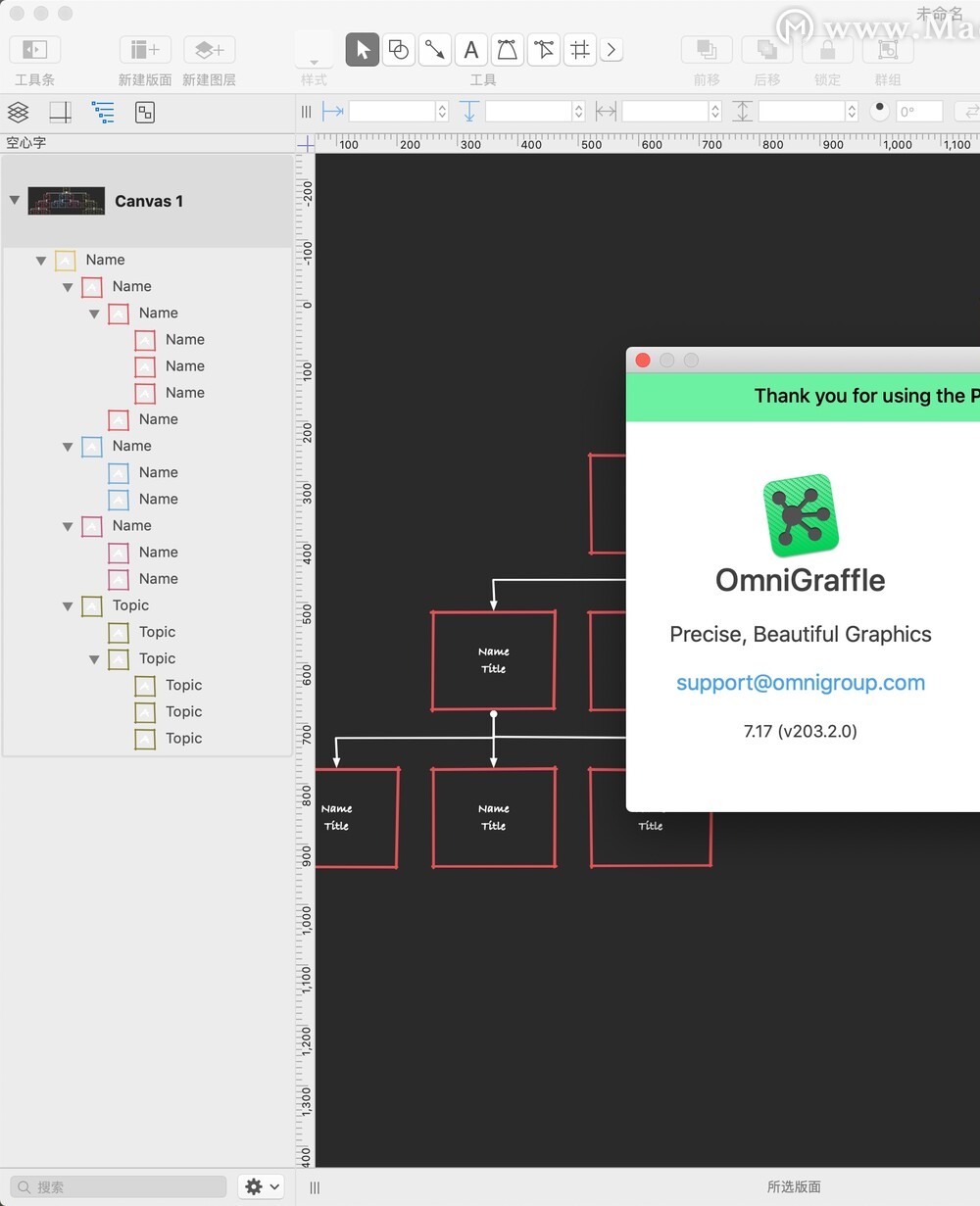OmniGraffle Pro for mac(专业图表绘制软件)v7.17 中文激活版