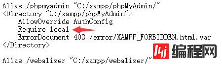 xampp中phpmyadmin外网访问被拒绝的解决方法