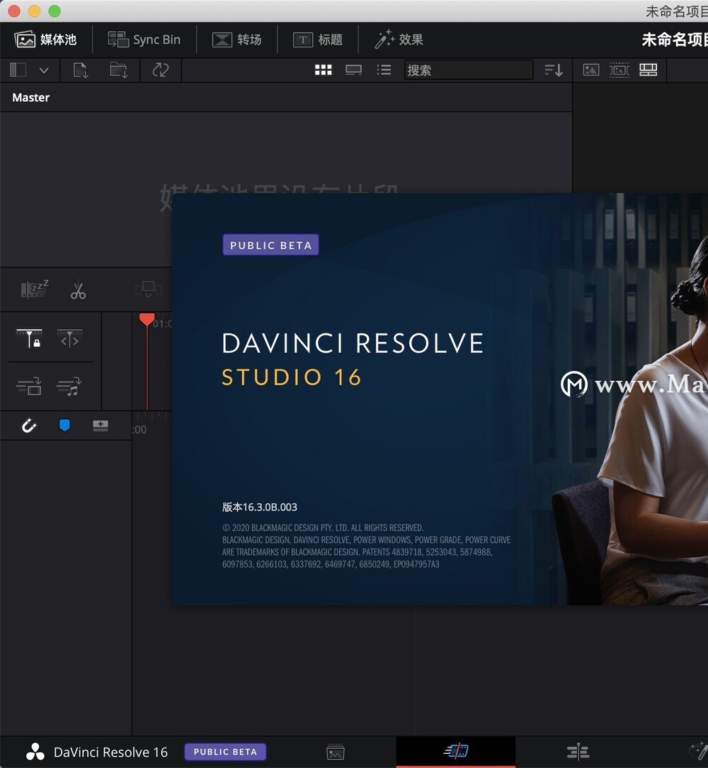 DaVinci Resolve Studio 16 Mac(达芬奇调色软件)v16.3.0B.003