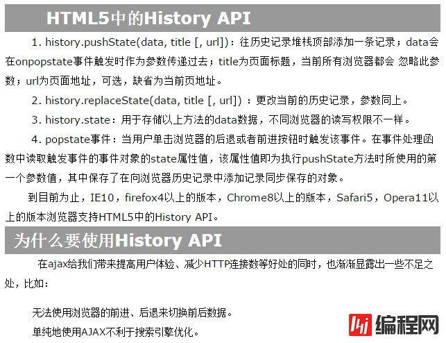 如何使用History API
