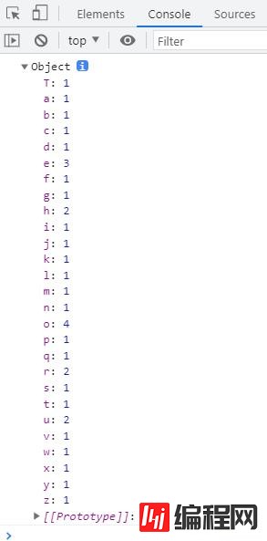 js怎么获取字符串中各个字母出现的次数