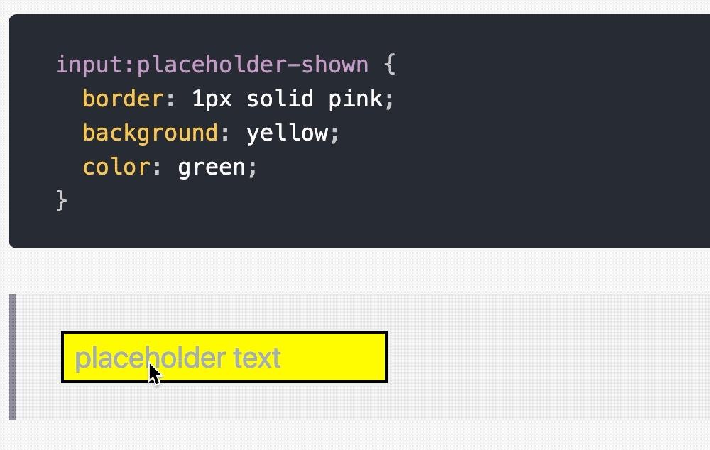 CSS中placeholder-shown的工作原理及应用