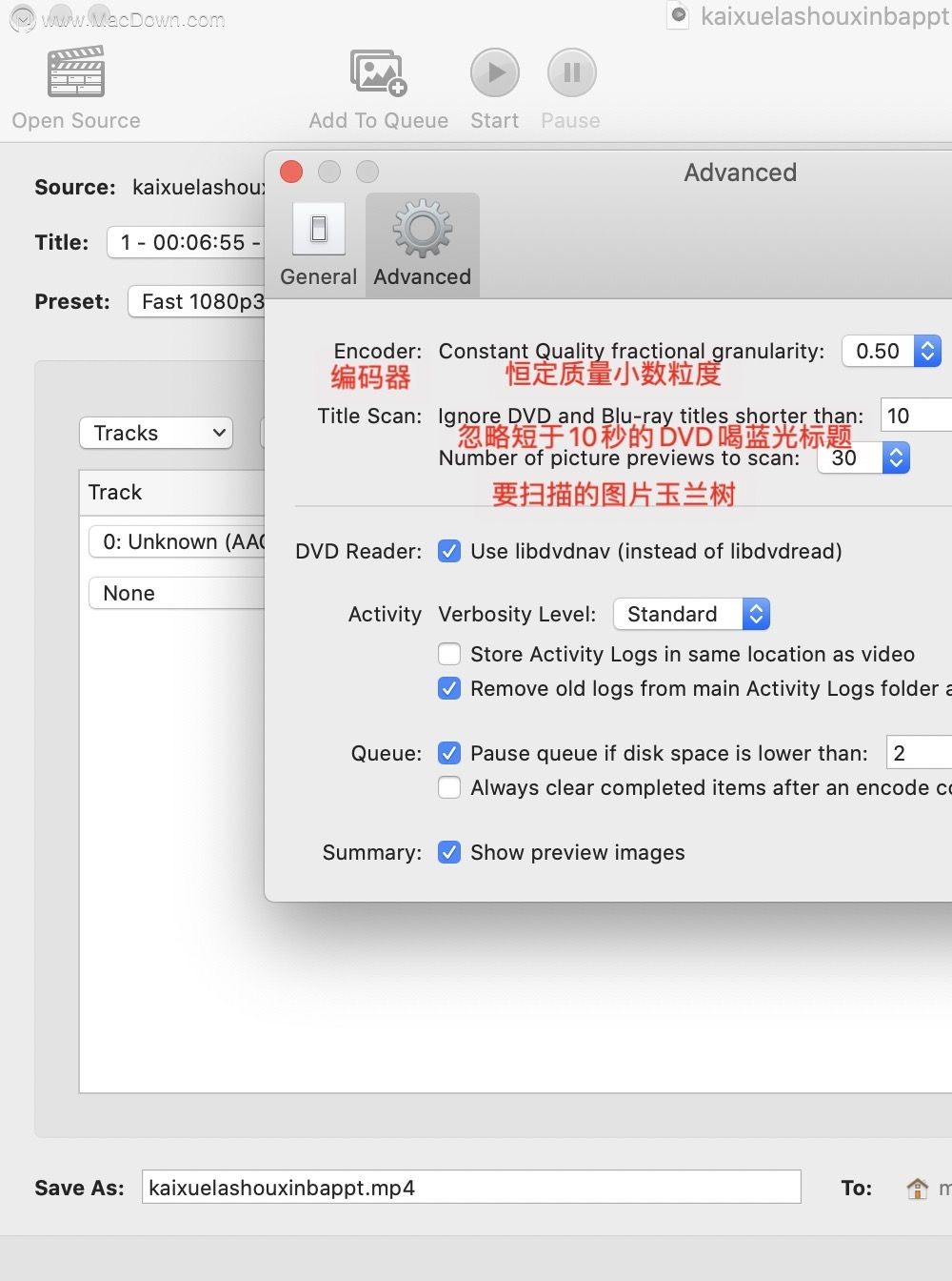 Mac专业的视频转码器HandBrake for Mac v1.3.3怎么用