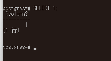 “SELECT 1;”的执行结果